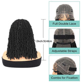 360° Full Lace Box Braided Bob Wig with Baby Hair for Black Ladies